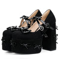 Women's Mary Jane Heels Black Platform Heels