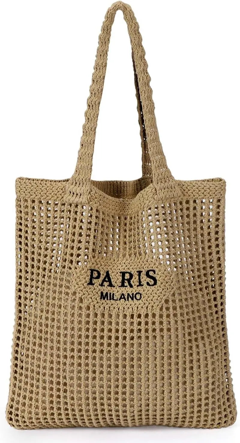 Women, Beach Tote Bag Summer Knit Bag