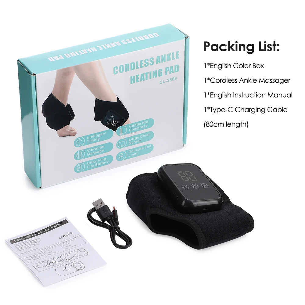 Ankle Massager, Hot Compress, Vibration, Foot Massager