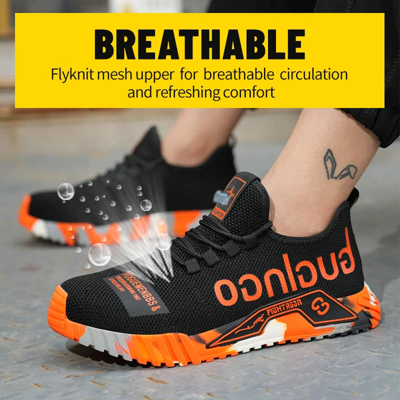 Soft-soled comfortable, anti-puncture safety shoes