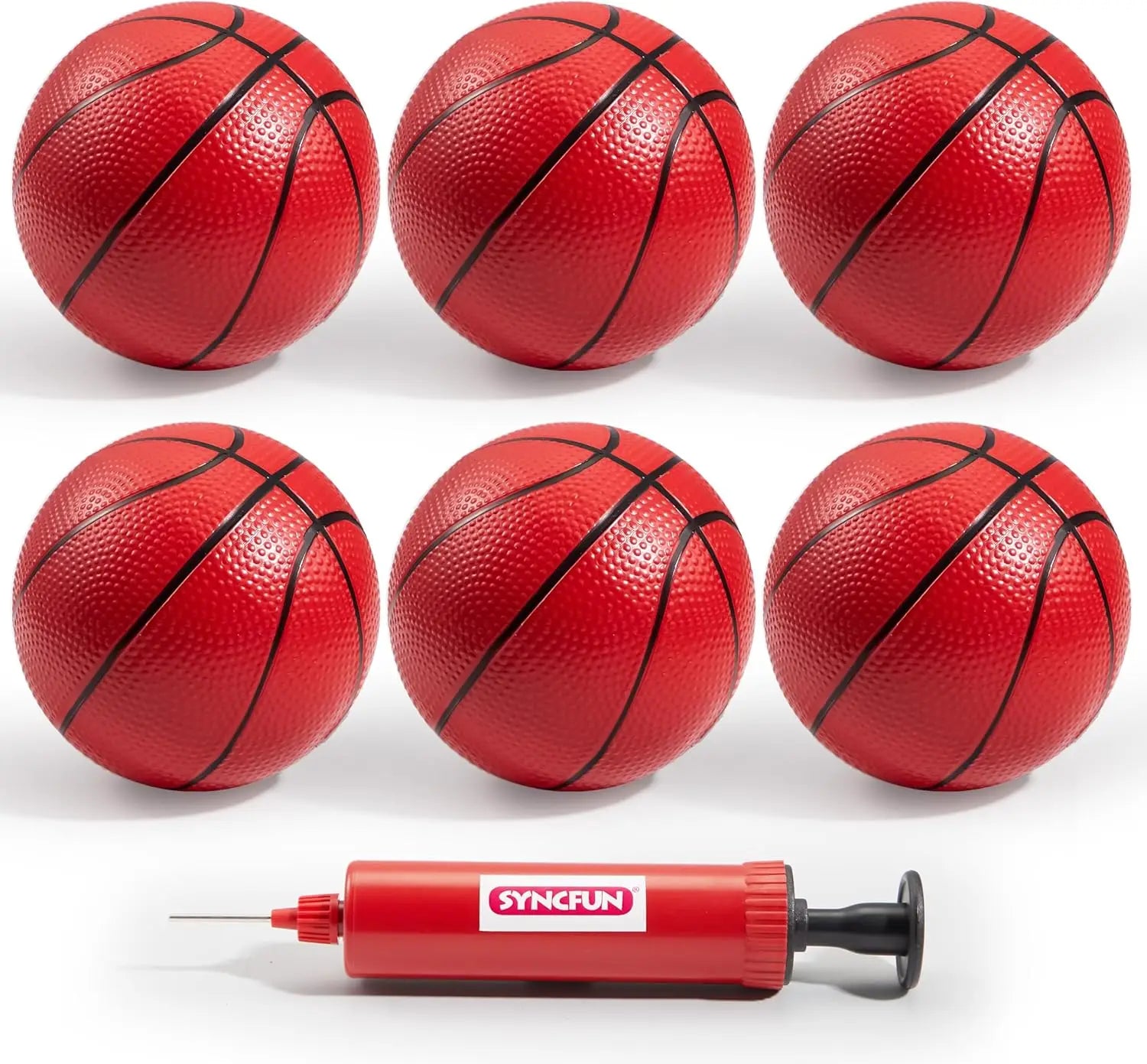 6 PCS Mini Basketballs, 5 inches, Ball Basketball Hoop, Rubber