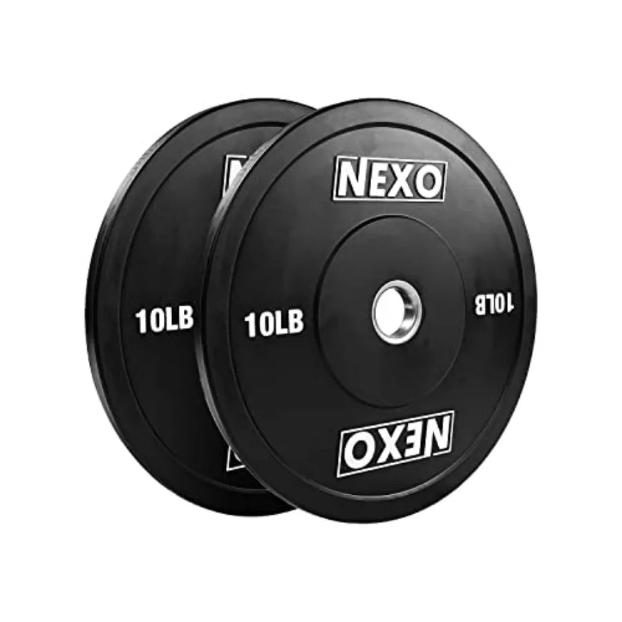 60LB Rubber Bumper Plate Set -2x15LB 2x10LB 2x5LB  Training Weight Plates