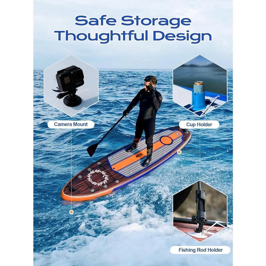 Extra Wide Inflatable Paddle Board, 11' x 34" x 6" for Adults