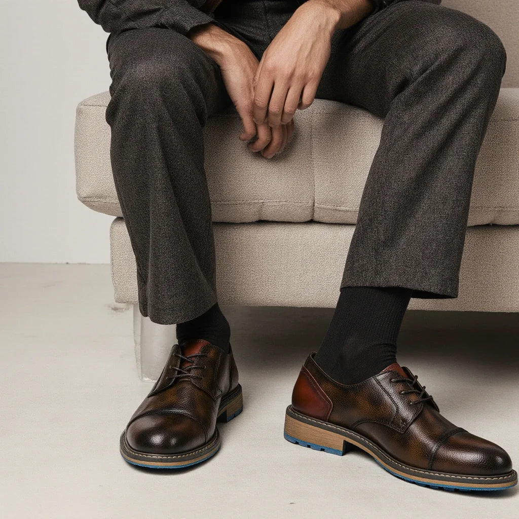 Men Derby Casual Fashion Leather Shoes