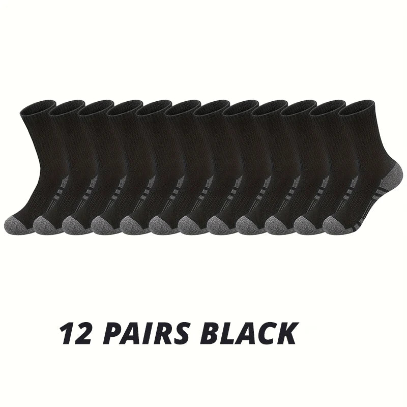 6/12 Pairs Men's Outdoor Gym Socks Football