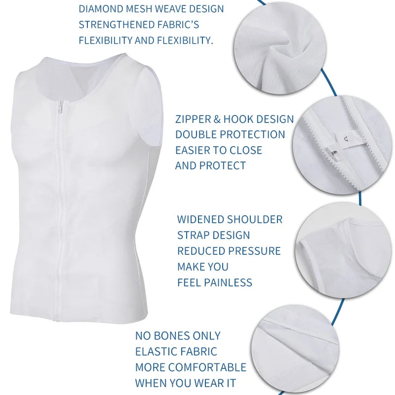 Men Compression Shirt, Slimming Body, Shaper Belly