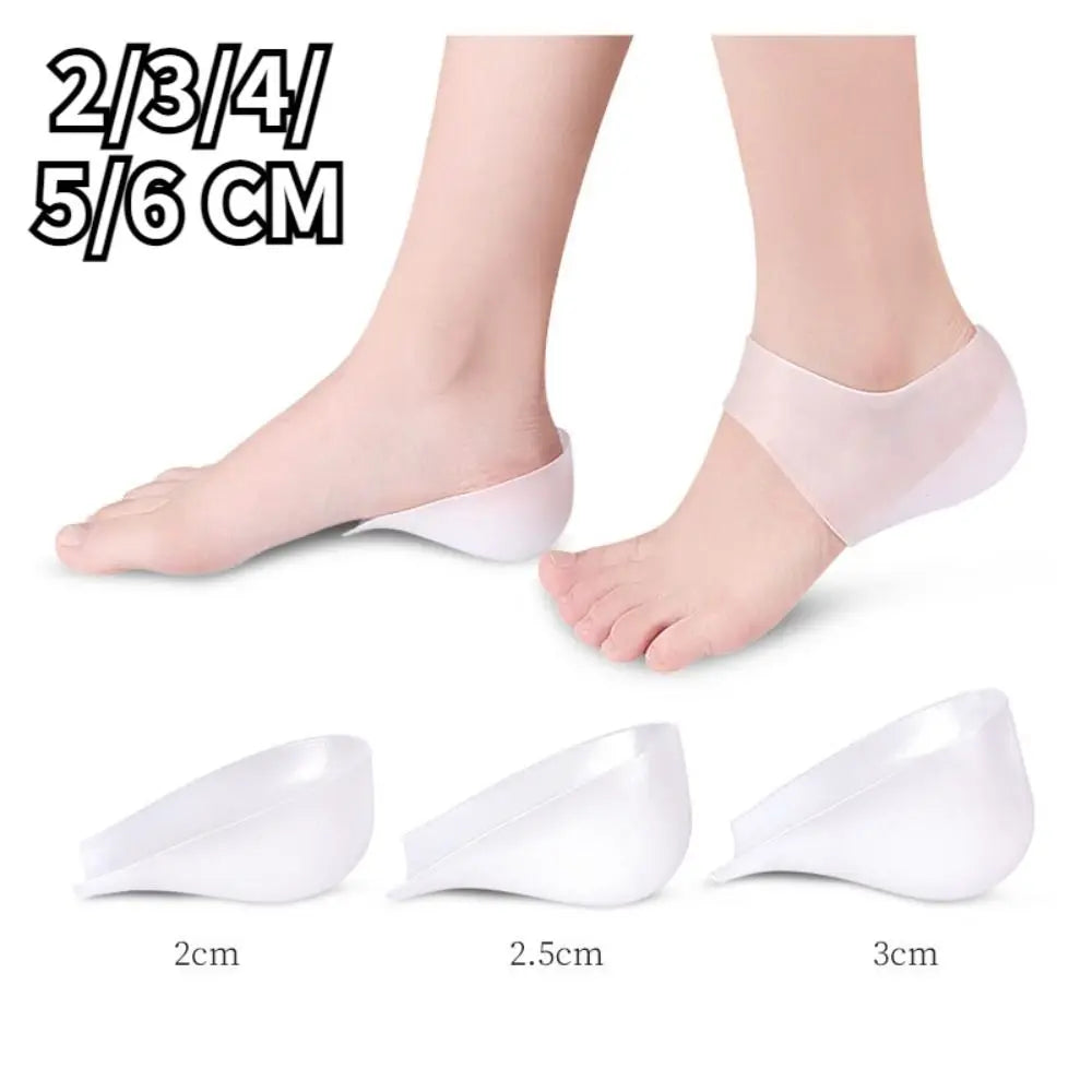 1Pair Invisible Height Increased Insole, Silicone, Unisex