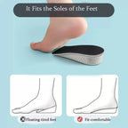 2-4cm Memory Foam Insoles, Men Height Increase, Sweat-absorbent