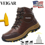 Waterproof Leather Men Safety Boots Military Boots