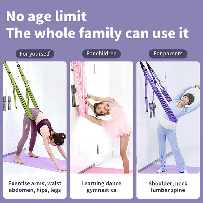 Luxury Purple Aerial Yoga Rope - Soft Fabric