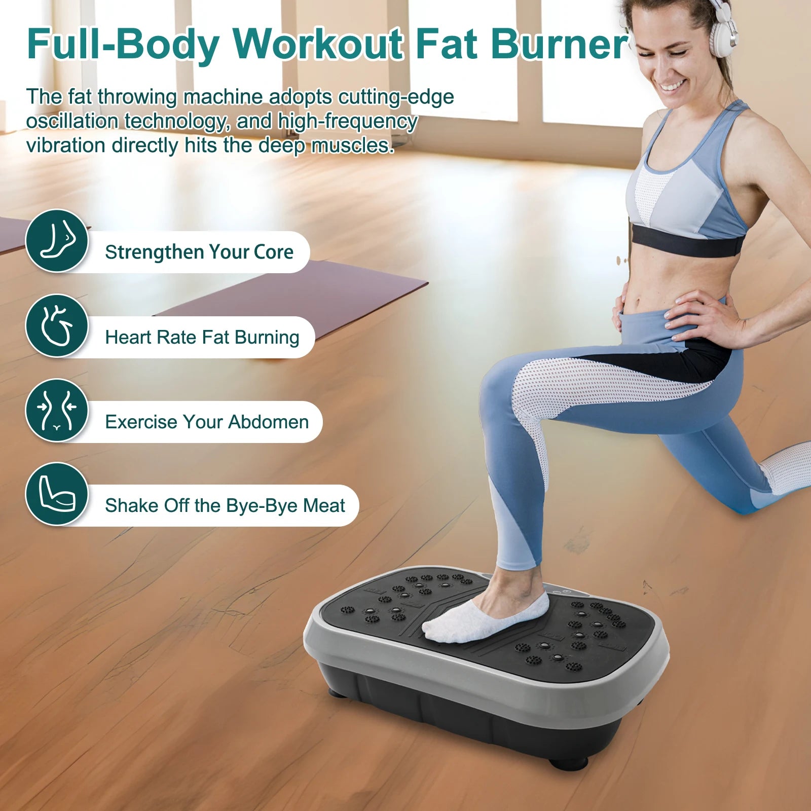 Vibration Plate Exercise Machine, Fat-Burning, Home