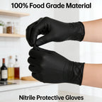 100 PCS Nitrile Gloves, Thickened, Cleaning, Hairdressing, Waterproof