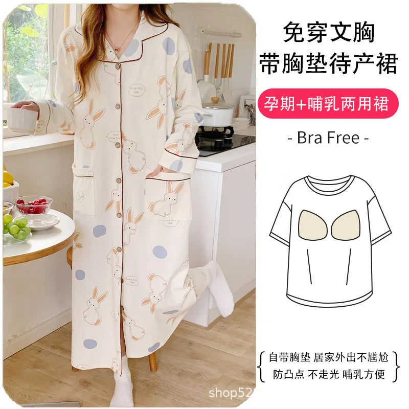 Pregnant Women's Clothing, Nightgown, Loose, Cute