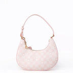 Printed Pollen Chessboard Crescent Bag, Women's Handbag