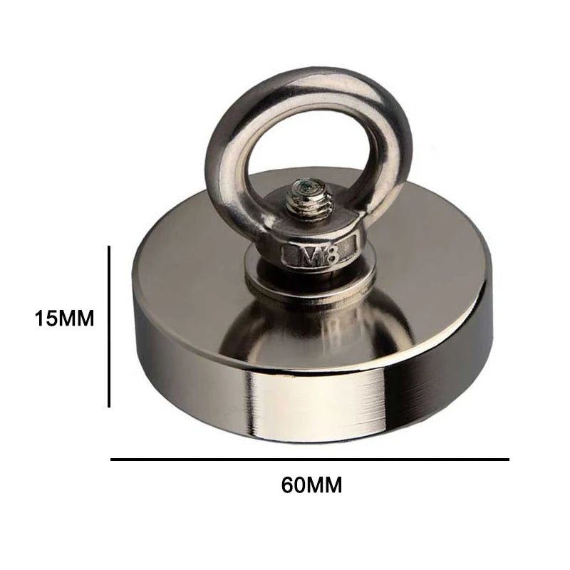 120KG/220KG /300KG/400KG/500KG, Magnet Large Neodymium N52 Magnets Magnet Strong Fishing