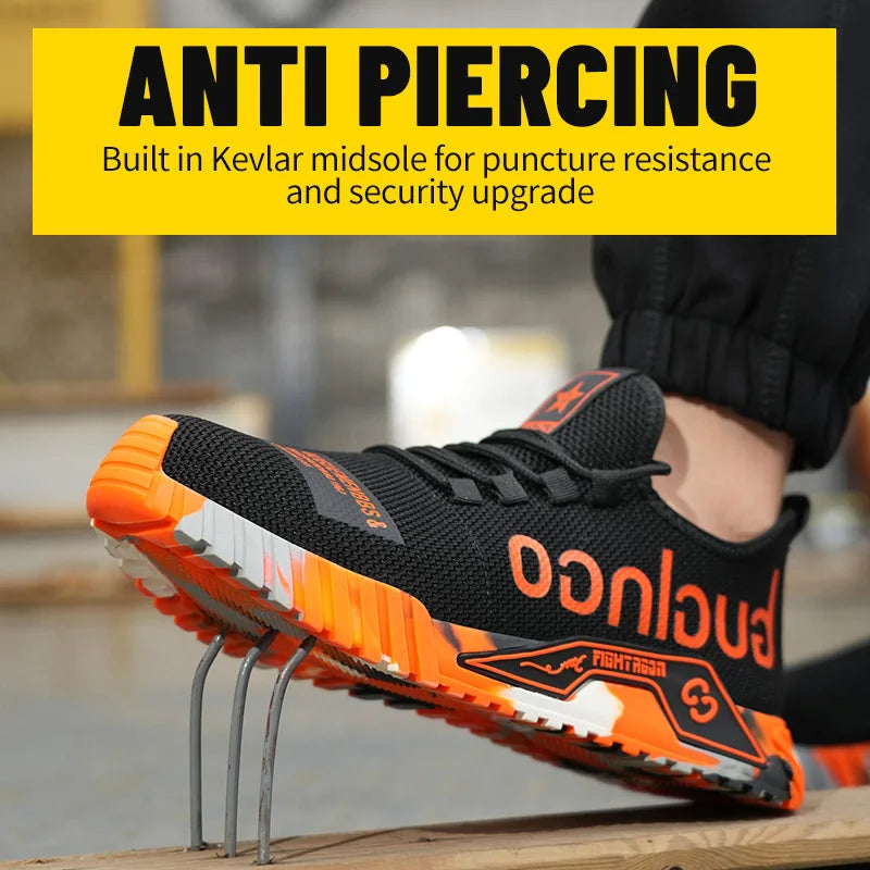 Soft-soled comfortable, anti-puncture safety shoes