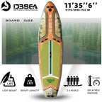 11ft Inflatable Paddle Board, Stand up, SUP Accessories