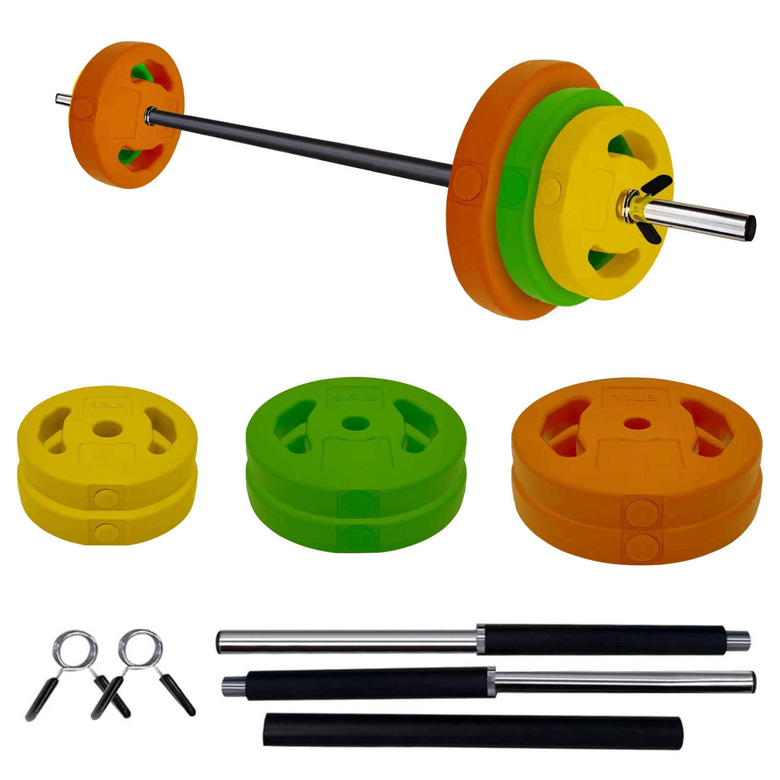 40lb /20kg Adjustable Barbell Weight Set, Home and Gym