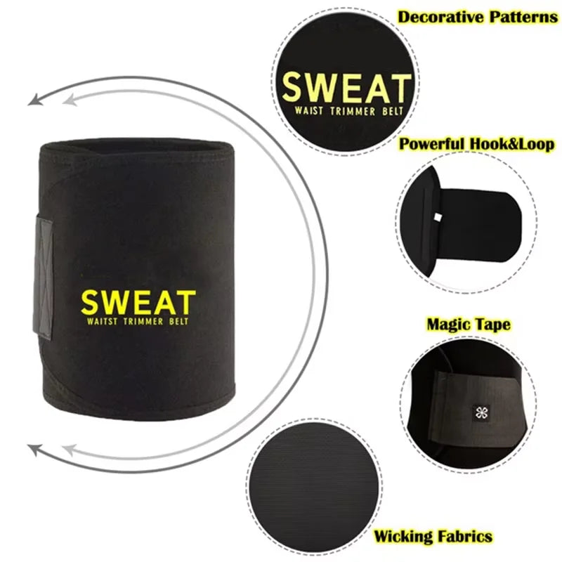 Waist Trimmer, Unisex, Sweat Band Waist, Wraps
