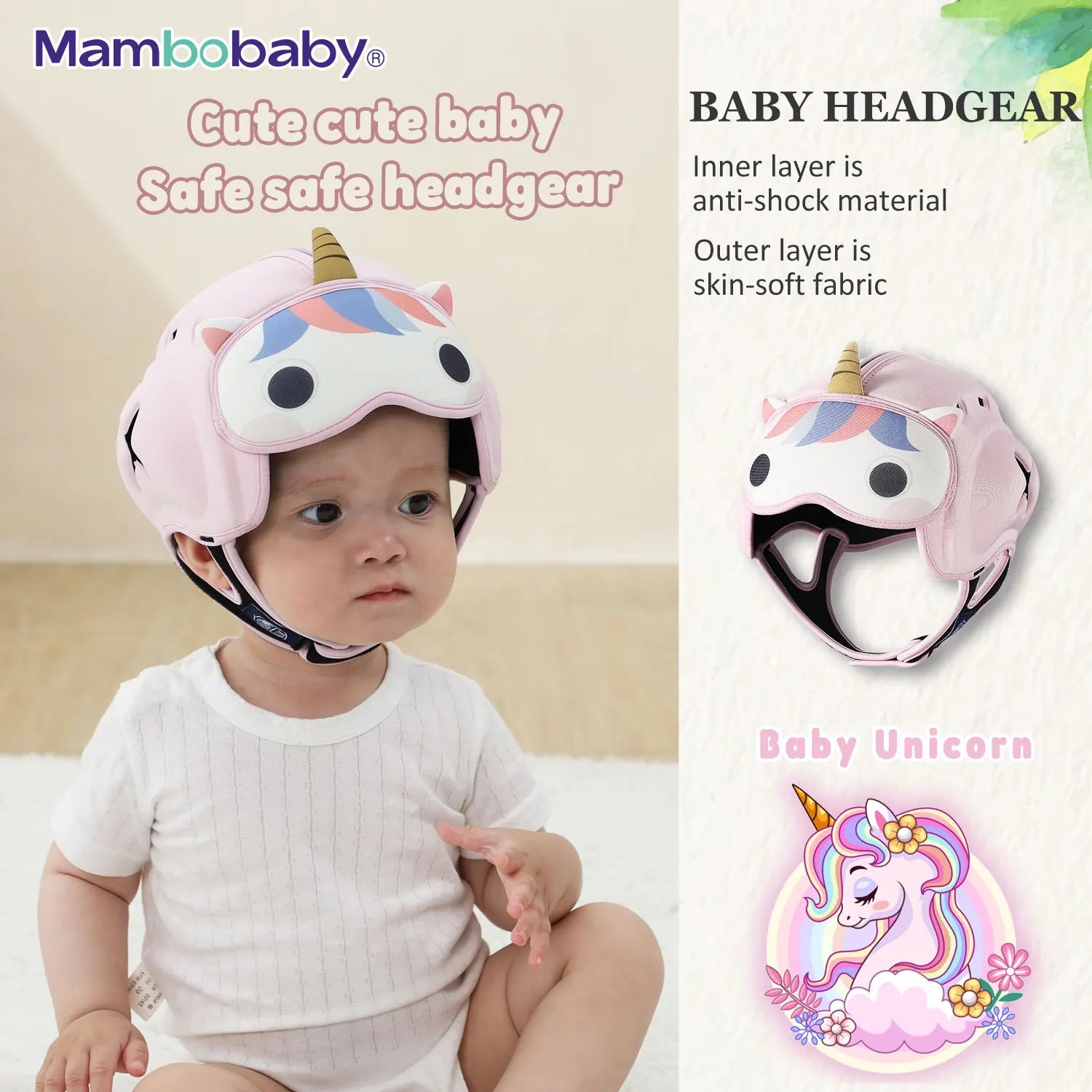 Safe Anti-Shock Baby Helmet, Toddler, Infant