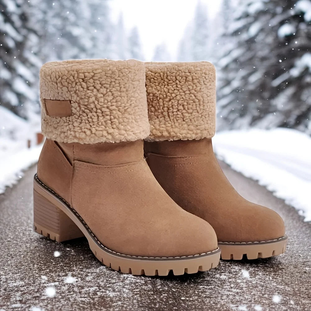 Fur Snow Boots For Women Suede Boots