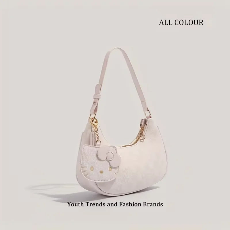 2026 Pink Cute Hello Kitty Armpit, Shoulder Bag