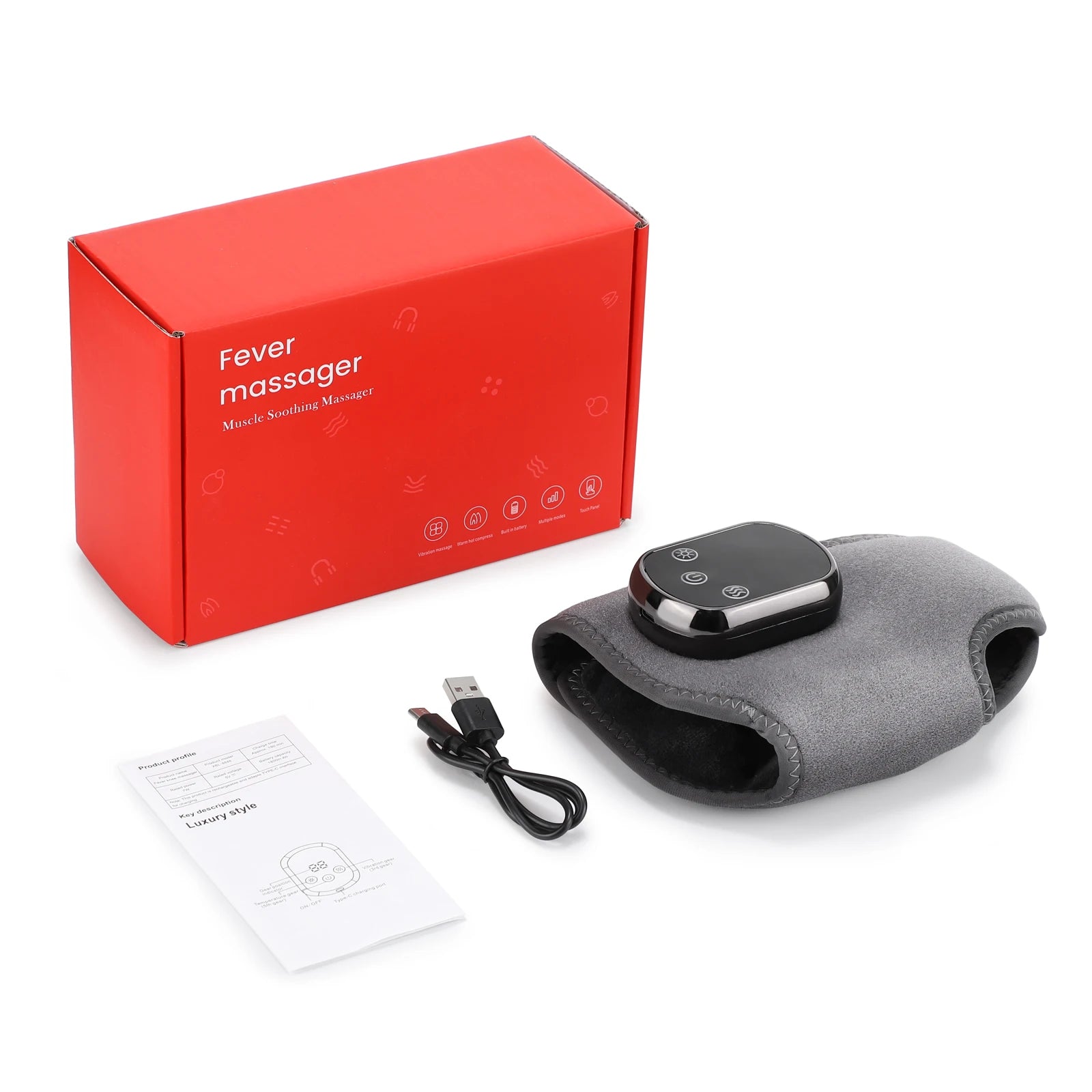 Ankle Massager, Hot Compress, Vibration, Foot Massager