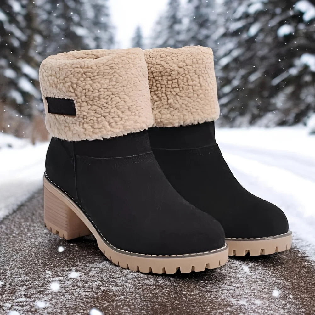 Fur Snow Boots For Women Suede Boots