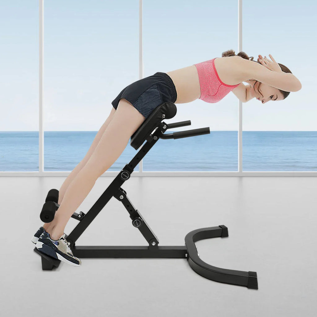 150kg/330lbs 5 Position, Roman Chair Hyperextension Back Extension Bench