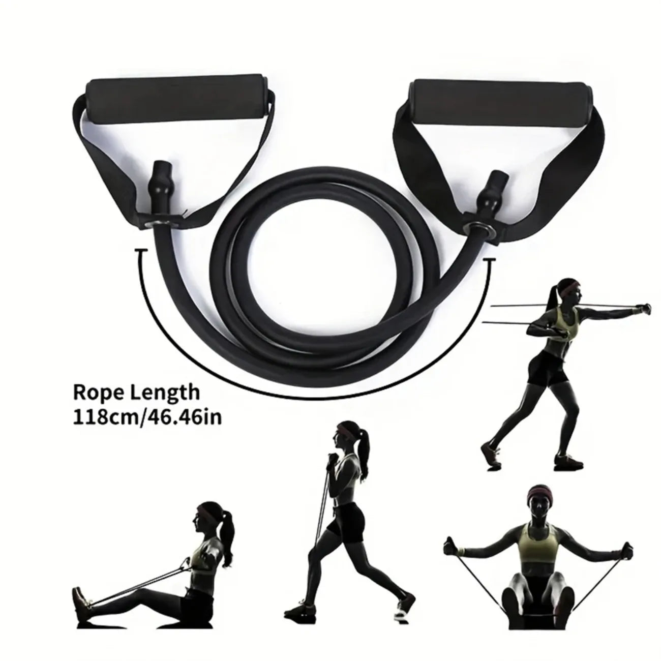 Resistance Band Set, Handles, – 3 Levels, Strength, Yoga
