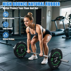 2-Inch Bumper Plates Barbell Rubber Weight Plates - 20-260lbs