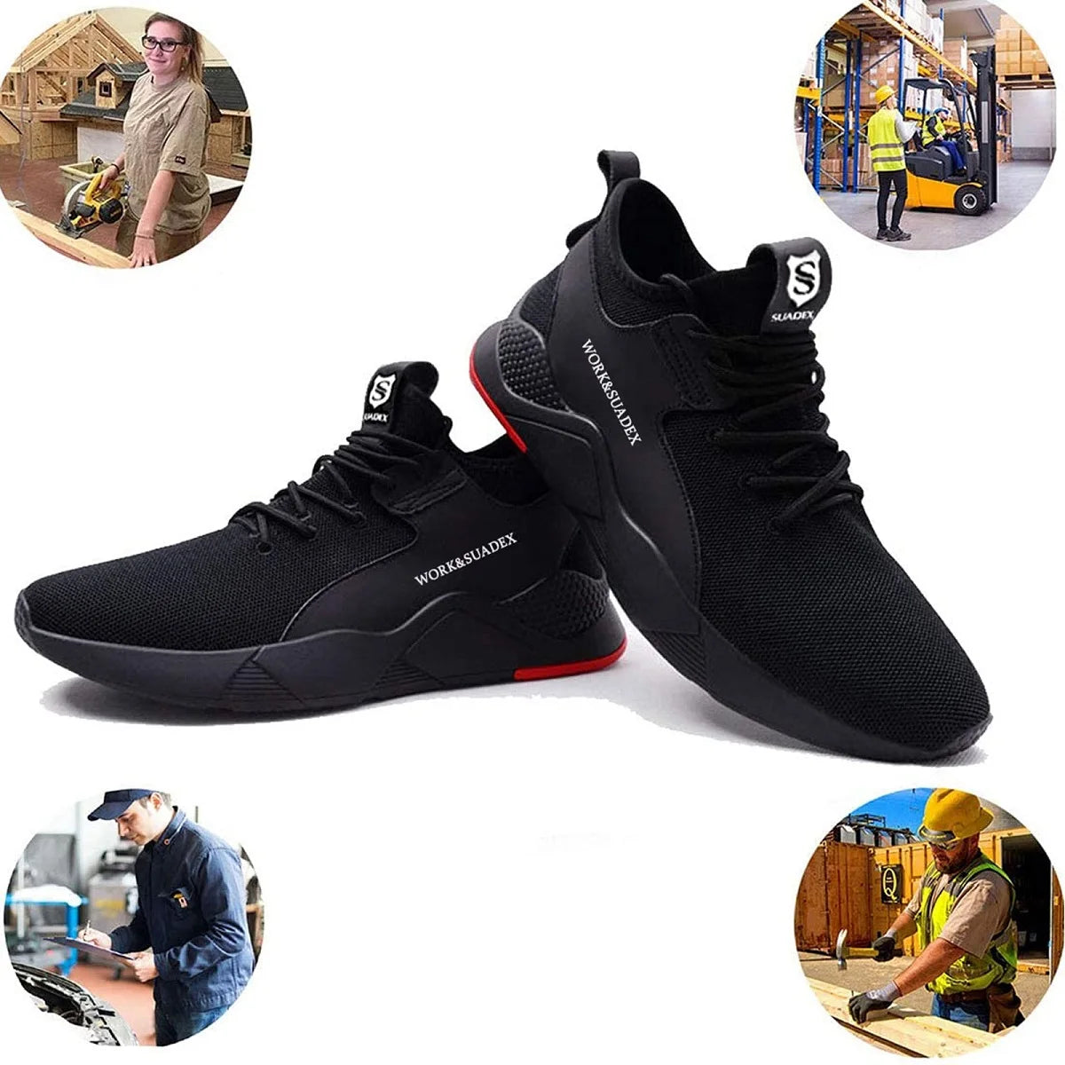 Men Work Safety Shoes Steel Toe Shoes