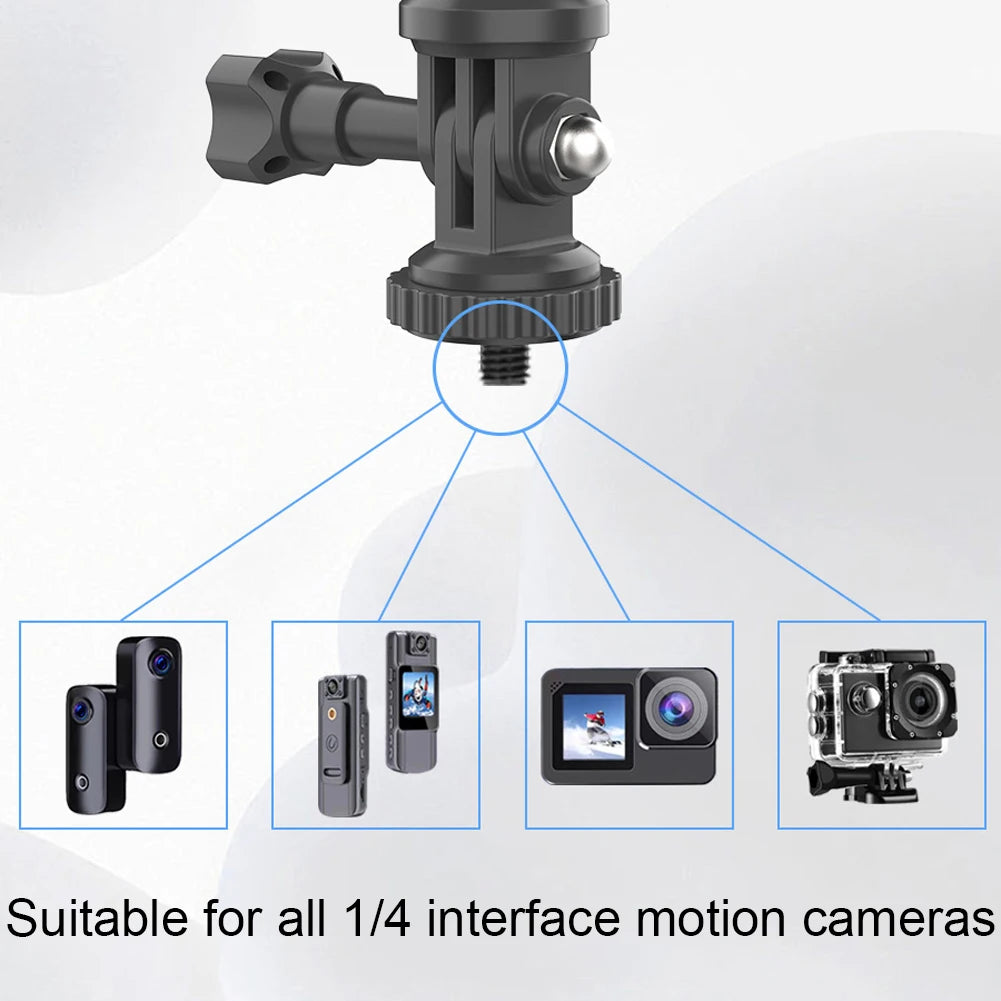 360 Rotating Motorcycle Bike Camera Holder, for Insta360 DJI Camera