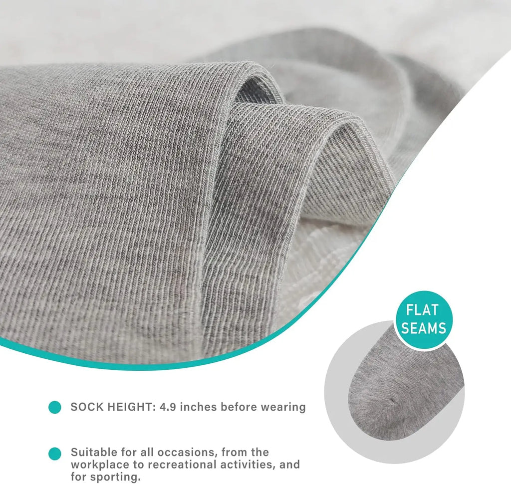 Men's Breathable Viscose Bamboo Quarter Socks 5 Pairs