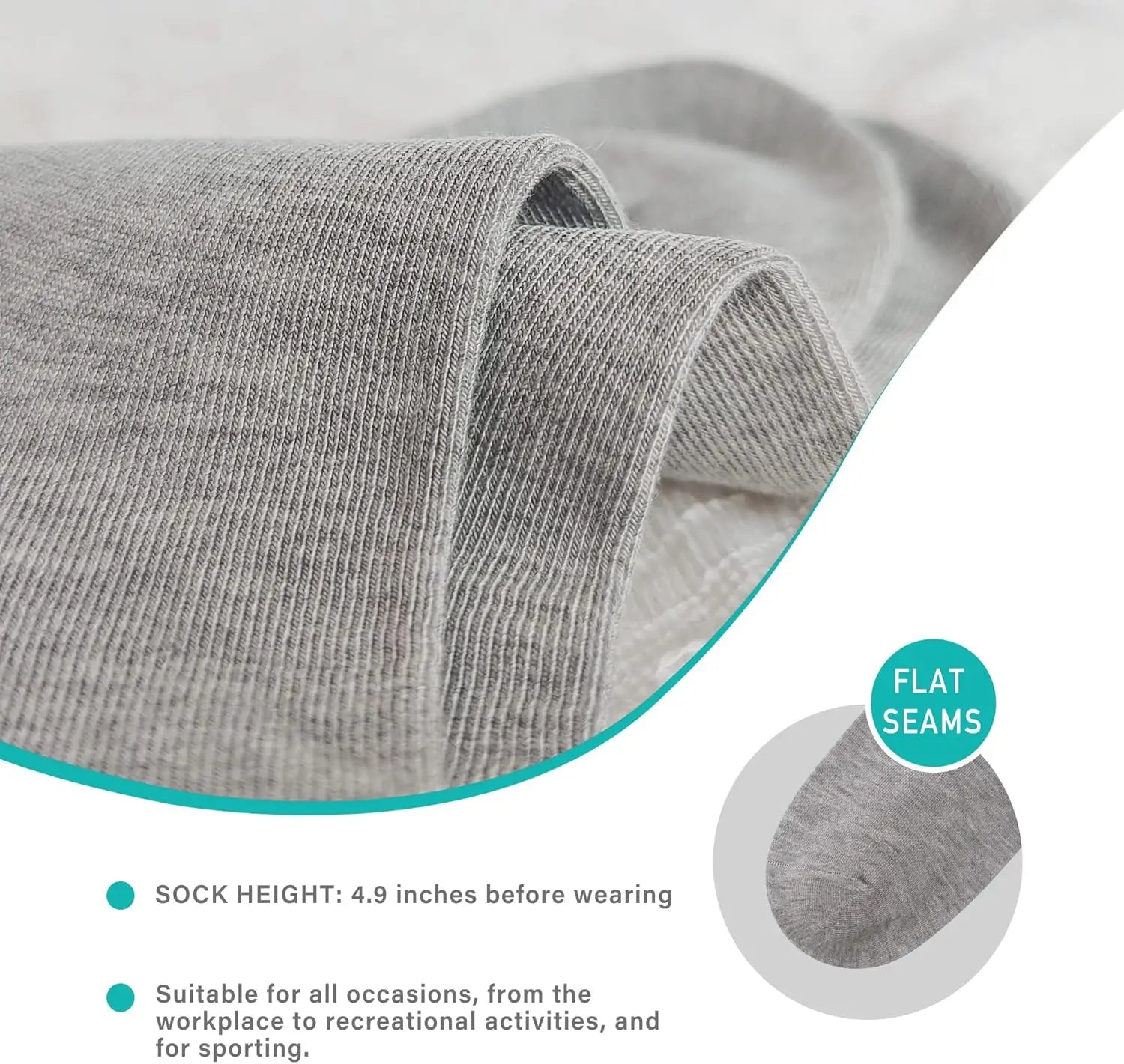 Men's Breathable Viscose Bamboo Quarter Socks 5 Pairs