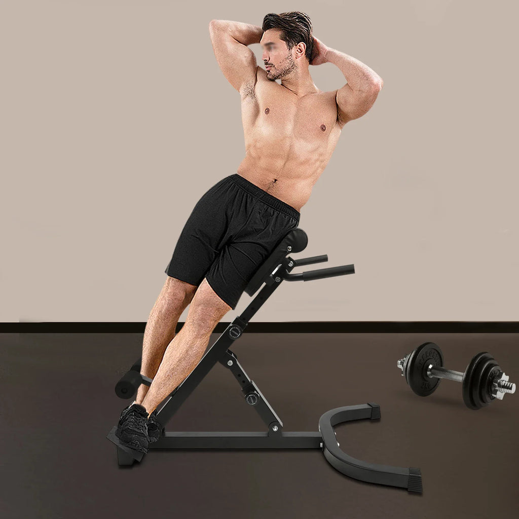 150kg/330lbs 5 Position, Roman Chair Hyperextension Back Extension Bench