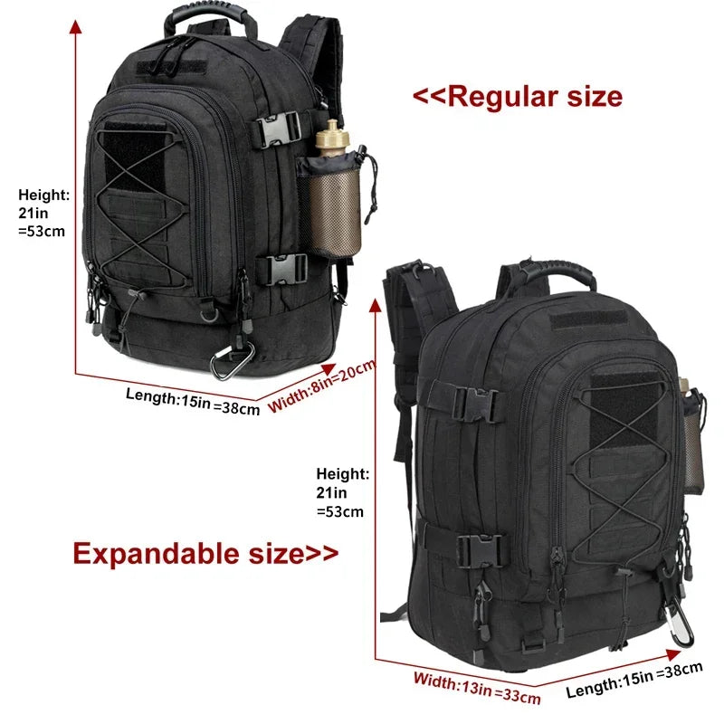 Extra Large 60L Backpack, Water Resistant Hiking, Travel