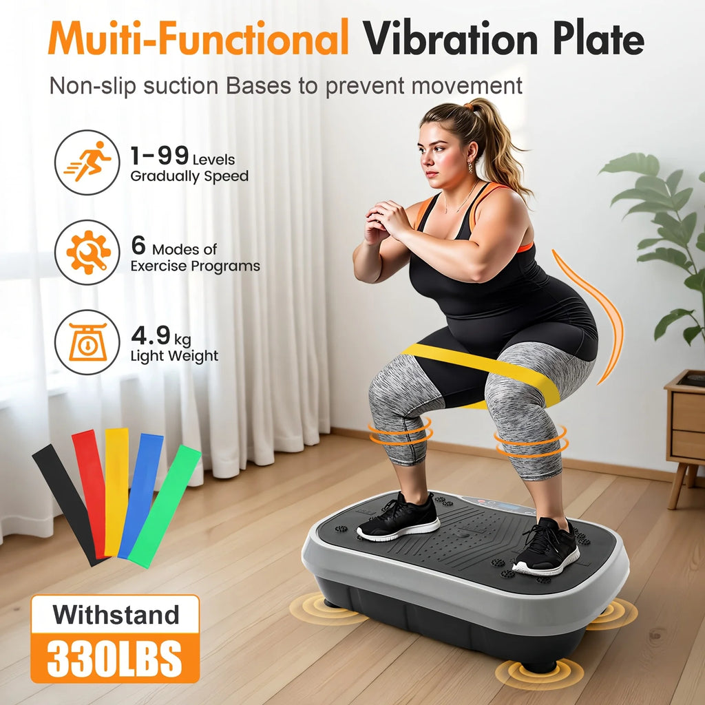 Magnetic Vibration Plate Exercise Machine: 200 Speeds