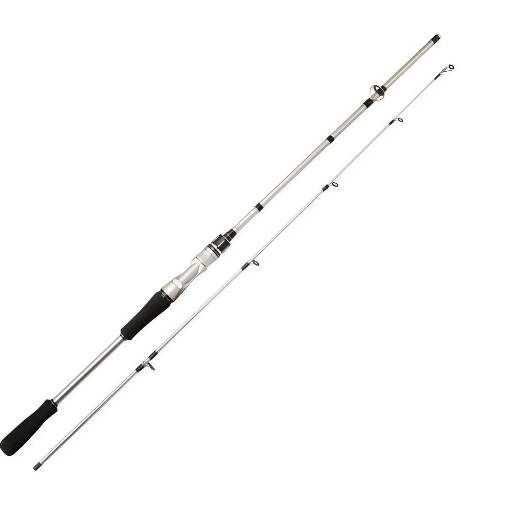 180cm/ 70.86inch-Silvery Carbon Fiber Lure Fishing Rod