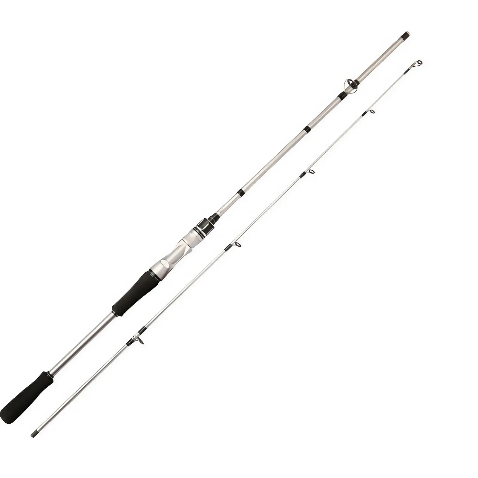 180cm/ 70.86inch-Silvery Carbon Fiber Lure Fishing Rod