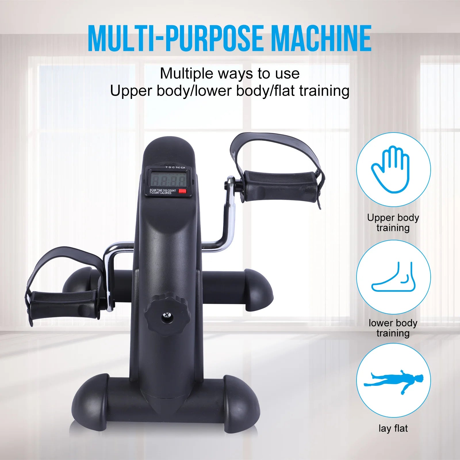 Stepper Exercise Bike LCD Screen Portable Multi-Function