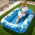 4 in 1 Suntan Tub Raft, Inflatable, Tanning, Pool,  70" x 46", Pillow