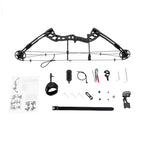 30-55 lbs Compound Bow, Adjustable Draw Weight and Length, with 3-Pin Sight, 12 Arrows, Complete Arch Set for Adults, Right Hand