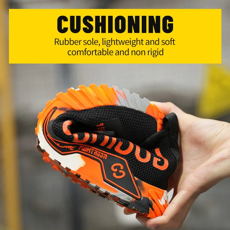 Soft-soled comfortable, anti-puncture safety shoes