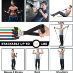 Resistance Bands Set Bodybuilding Home Gym Equipment