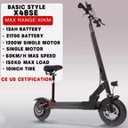 [8 models]10/11 Inch 48V-72V 1000W-6000W Electric Scooter 50-85km/h, Kick, Foldable Adult