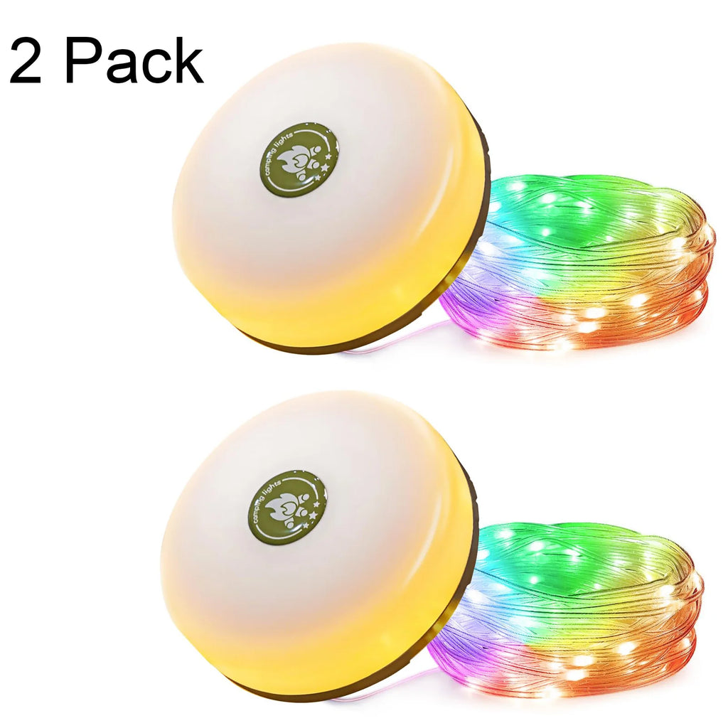 10M Camping String Light, Waterproof, RGB, Lantern, Rechargeable, LED