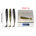 10Pcs 9cm Tail Worm Soft Bait Plastic Fishing Soft Baits