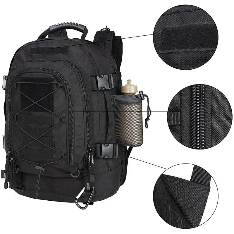 Extra Large 60L Backpack, Water Resistant Hiking, Travel
