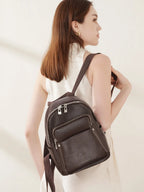 Women Split Leather Backpack Purse Designer Travel